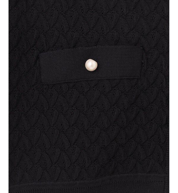 GRACE CONTINENTAL「ブローチクルーニットカーディガン」|カーディガン|