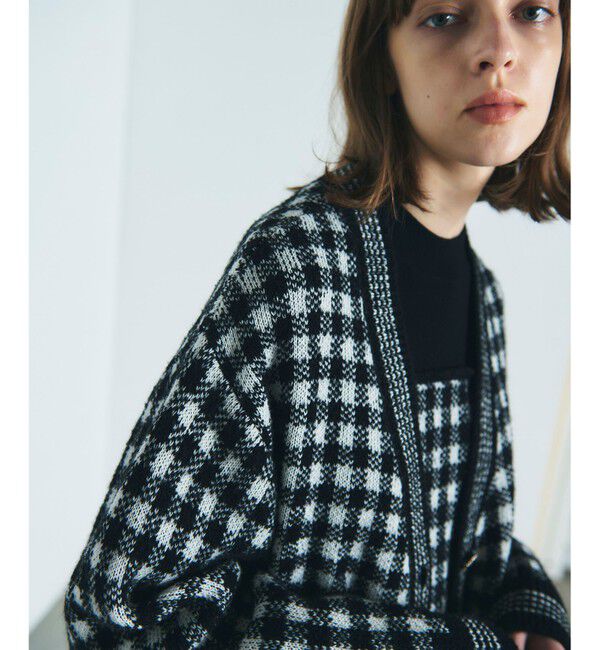 Diagram「チェックルーズニットカーディガン」|カーディガン|