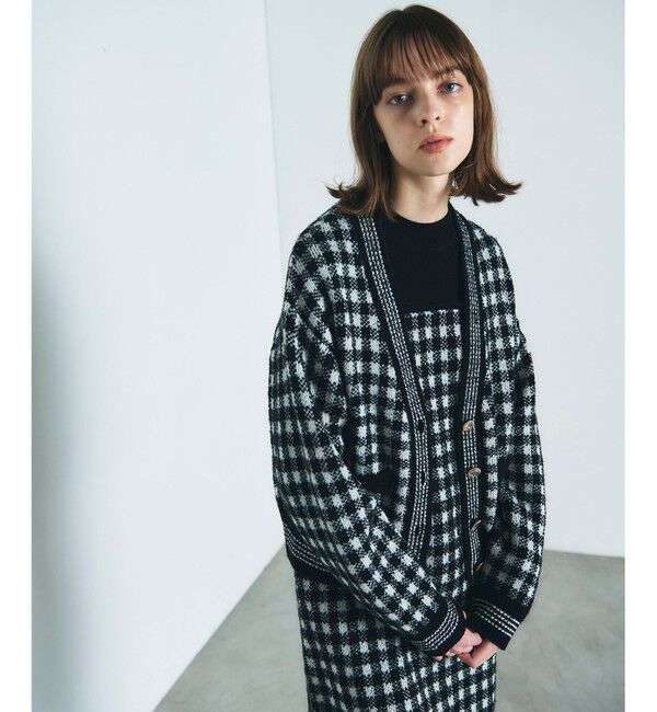 Diagram「チェックルーズニットカーディガン」|カーディガン|