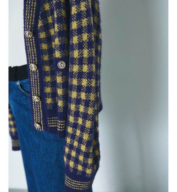 Diagram「チェックルーズニットカーディガン」|カーディガン|