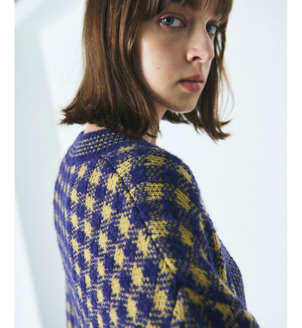 Diagram「チェックルーズニットカーディガン」|カーディガン|