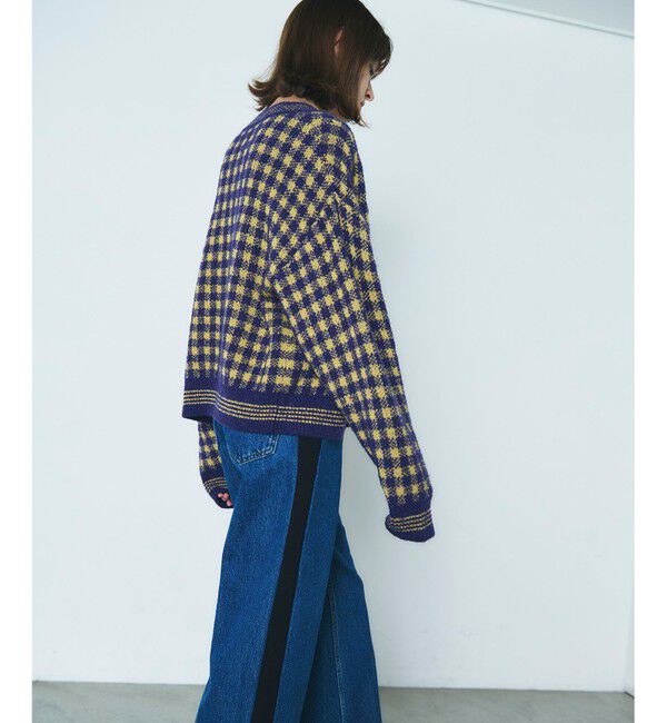 Diagram「チェックルーズニットカーディガン」|カーディガン|