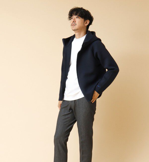 NOLLEY'S goodman「クジラ刺繍 ダンボールニット ジップパーカー」|パーカー|