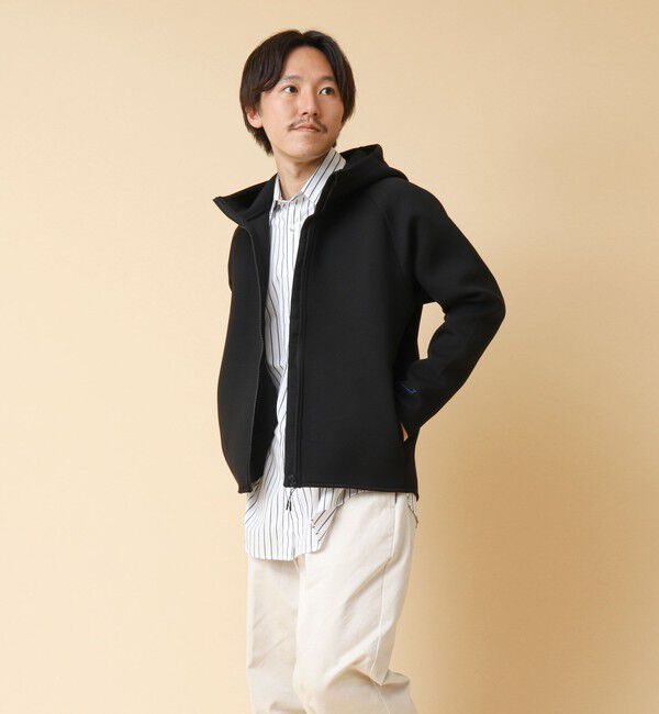 NOLLEY'S goodman「クジラ刺繍 ダンボールニット ジップパーカー」|パーカー|