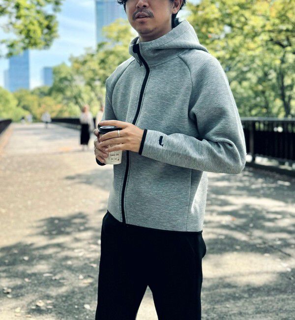 NOLLEY'S goodman「クジラ刺繍 ダンボールニット ジップパーカー」|パーカー|