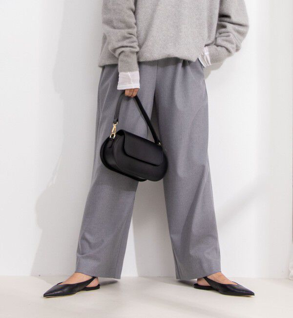 NOLLEY'S「《セットアップ対応》ウォッシャブル両面起毛イージーワイドパンツ」|その他|ミディアムグレー