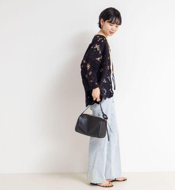 Rie Miller「《手洗い可能》レース刺繍7分袖ボレロ」|カーディガン|