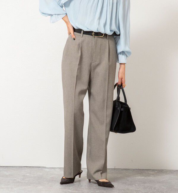 NOLLEY'S「ウォッシャブルウール調愛されセミワイドパンツ」|その他|