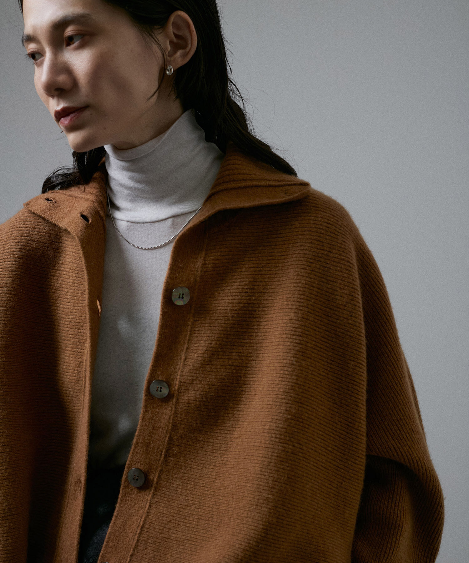 SALON adam et rope'「オープンカラーカーディガン」|カーディガン|キャメル系(26)