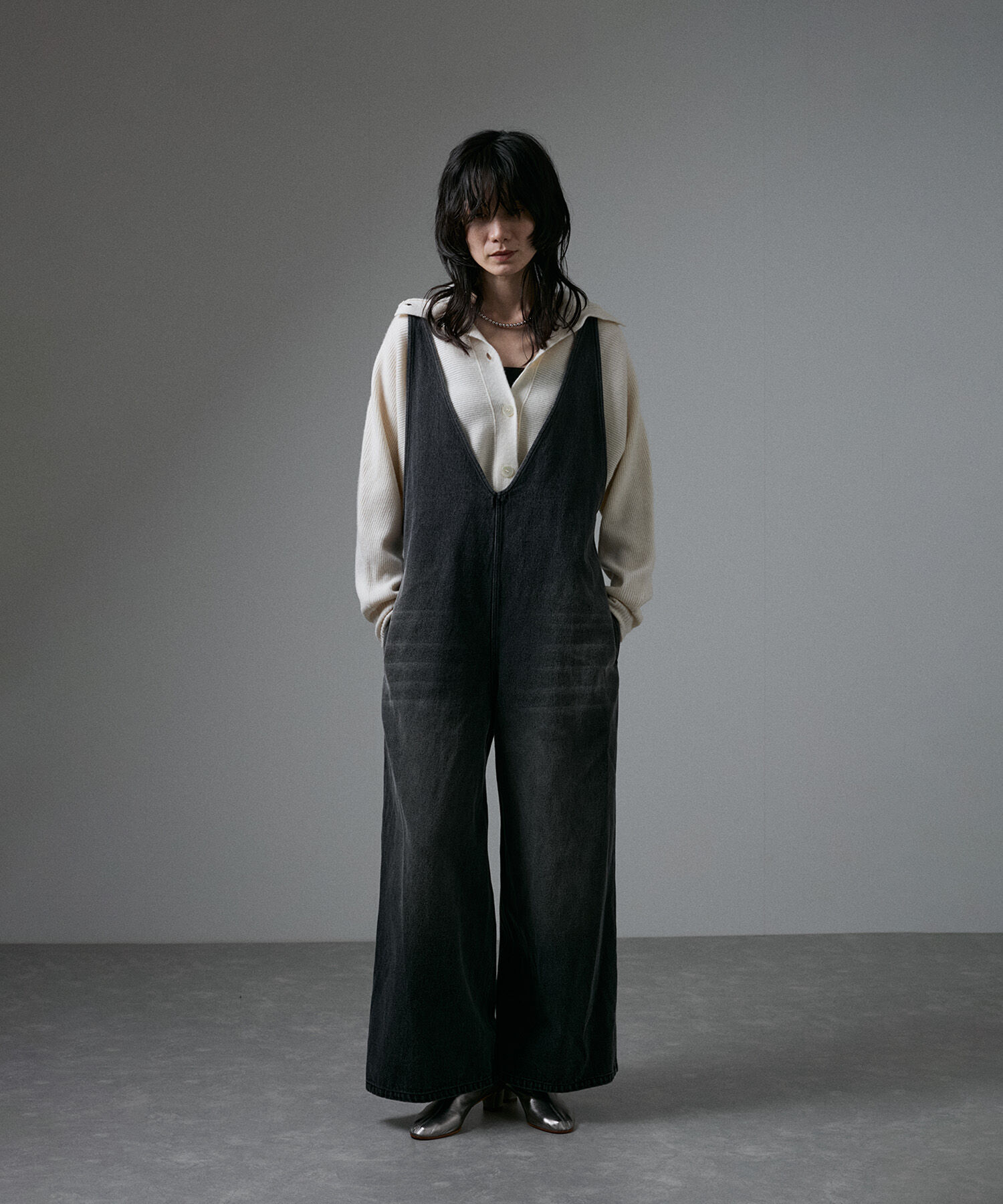 SALON adam et rope'「オープンカラーカーディガン」|カーディガン|