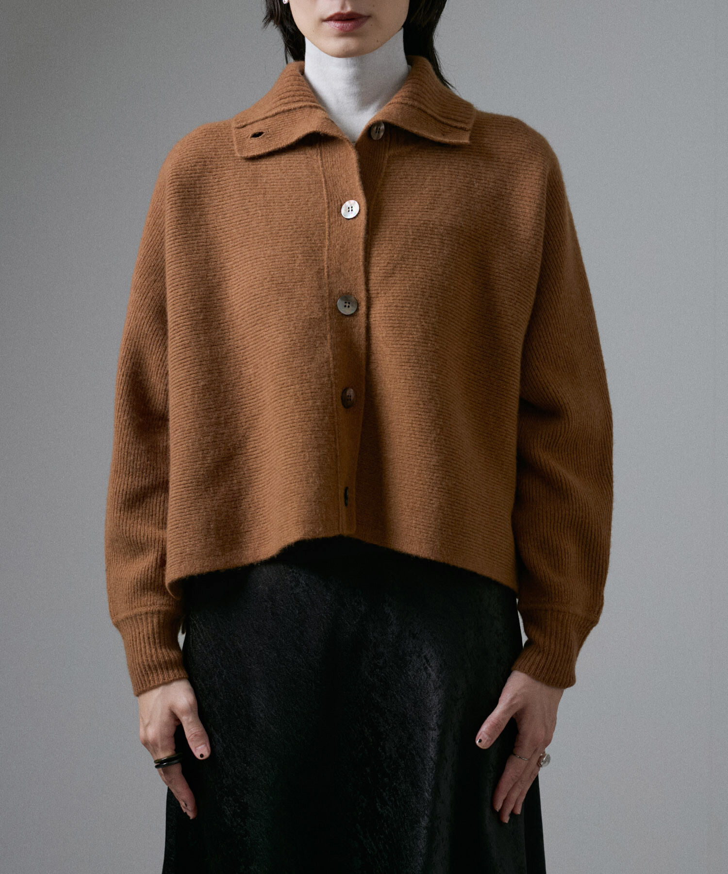 SALON adam et rope'「オープンカラーカーディガン」|カーディガン|