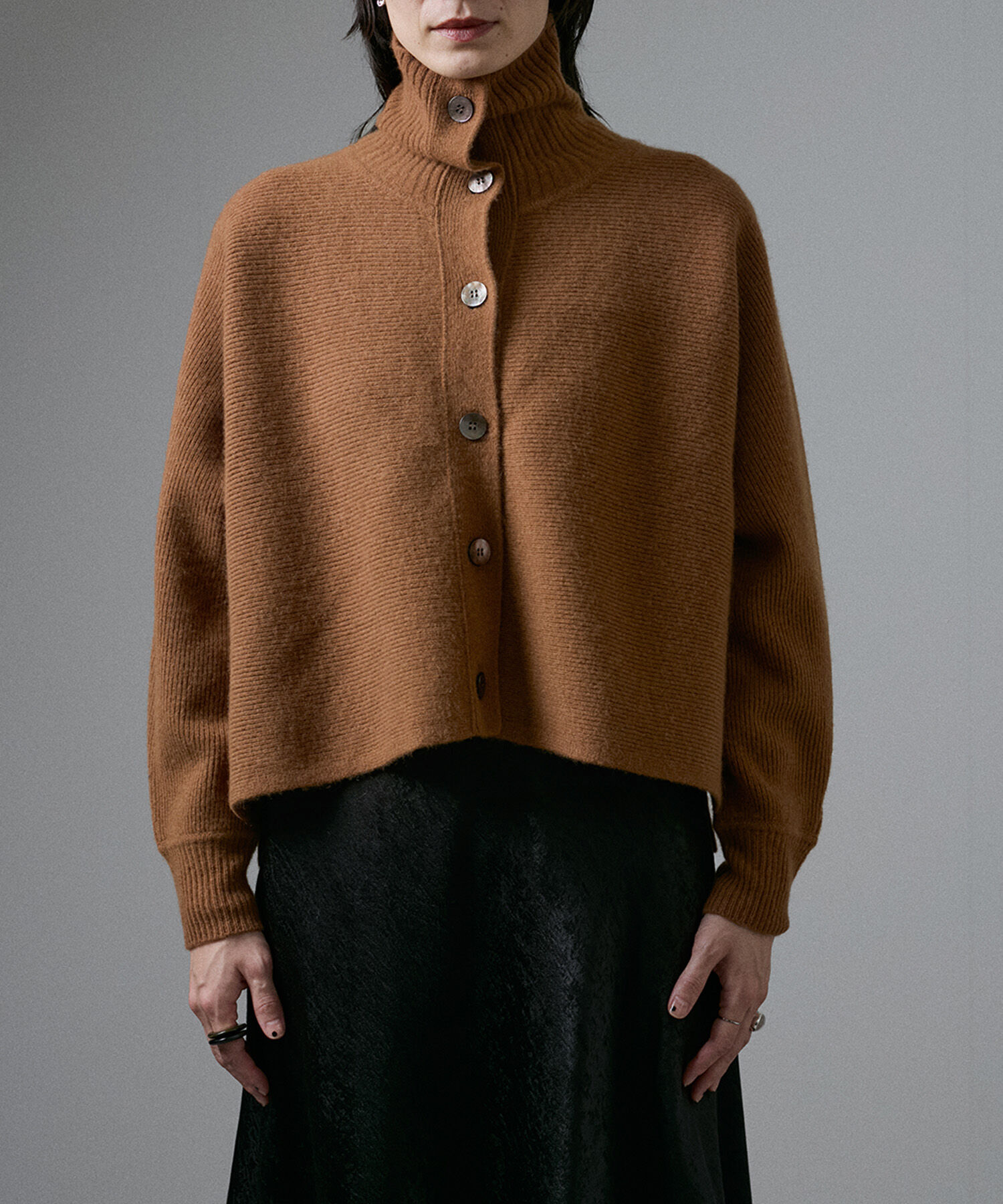 SALON adam et rope'「オープンカラーカーディガン」|カーディガン|