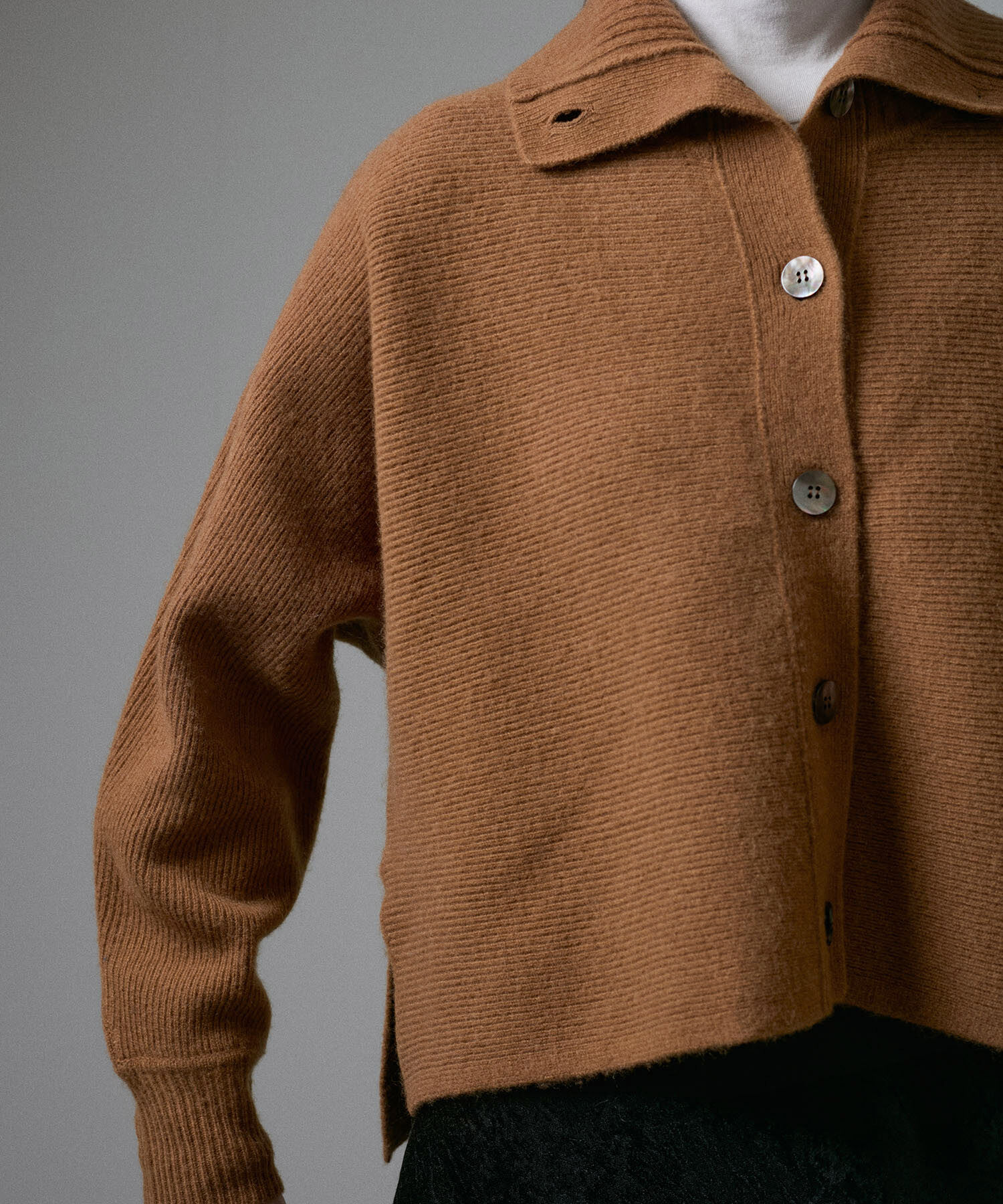 SALON adam et rope'「オープンカラーカーディガン」|カーディガン|