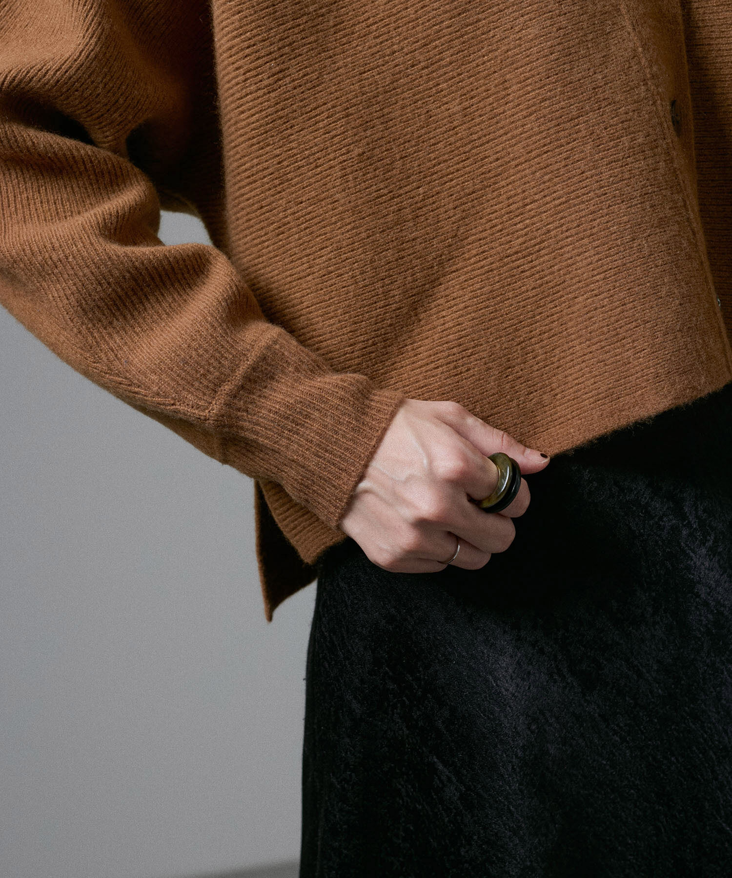 SALON adam et rope'「オープンカラーカーディガン」|カーディガン|