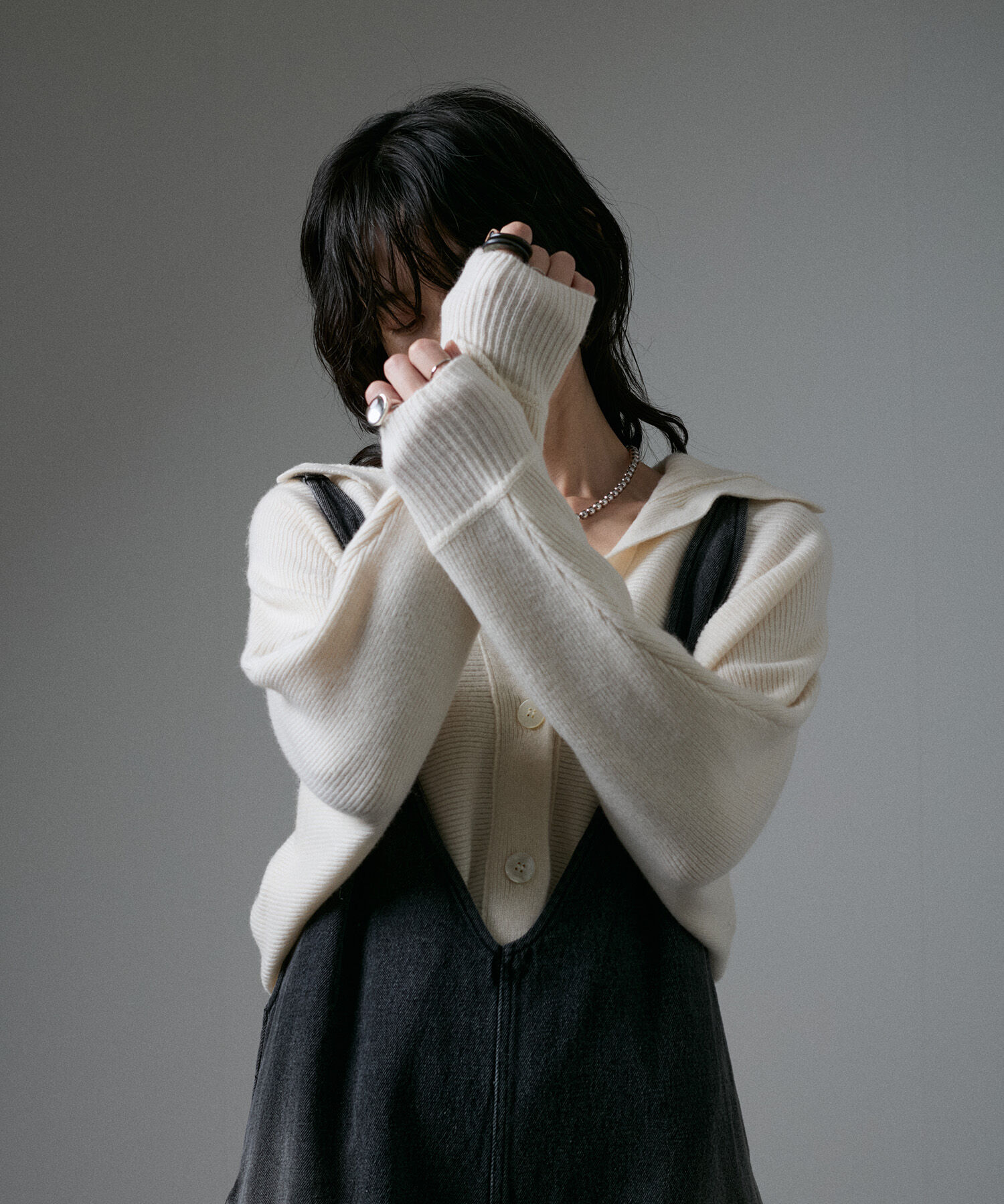 SALON adam et rope'「オープンカラーカーディガン」|カーディガン|