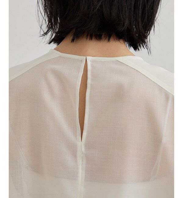 ROPE「【洗える】サファリ シアーブラウス」|シャツ・ブラウス|