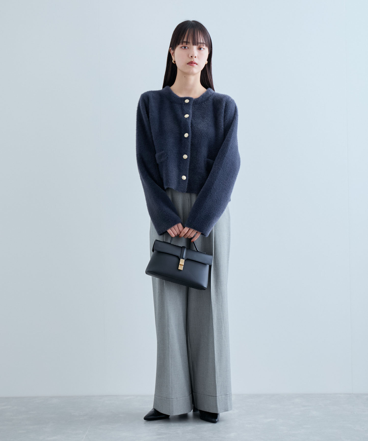 VIS「ラビットタッチメタルボタンカーディガン」|カーディガン|