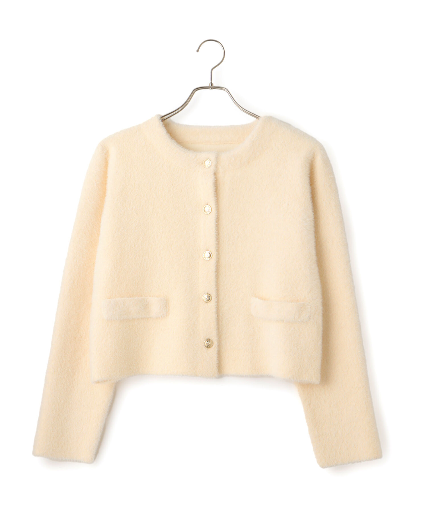 VIS「ラビットタッチメタルボタンカーディガン」|カーディガン|