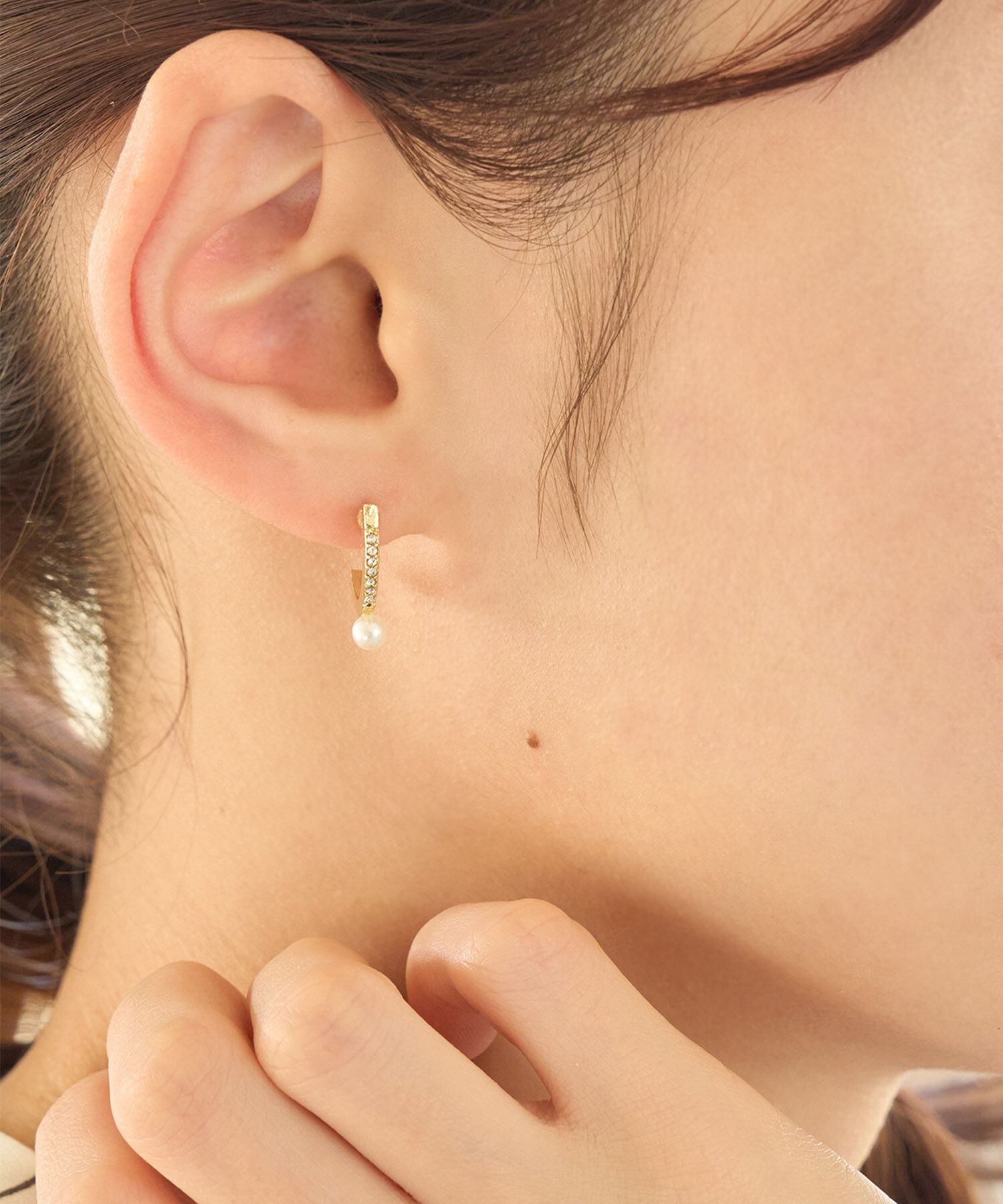 ROPE PICNIC PASSAGE「ガラスカーブラインピアス」|ピアス|