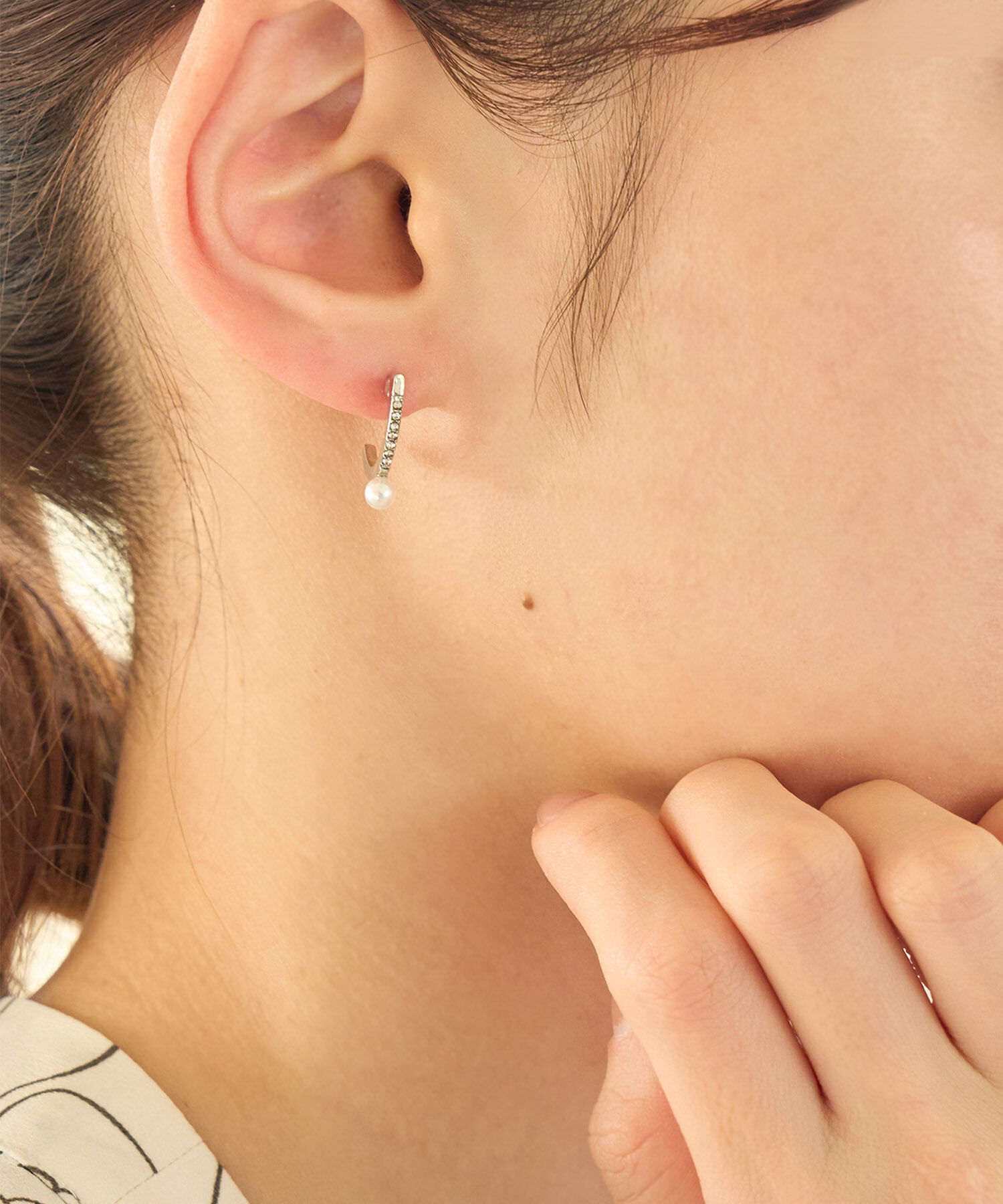 ROPE PICNIC PASSAGE「ガラスカーブラインピアス」|ピアス|