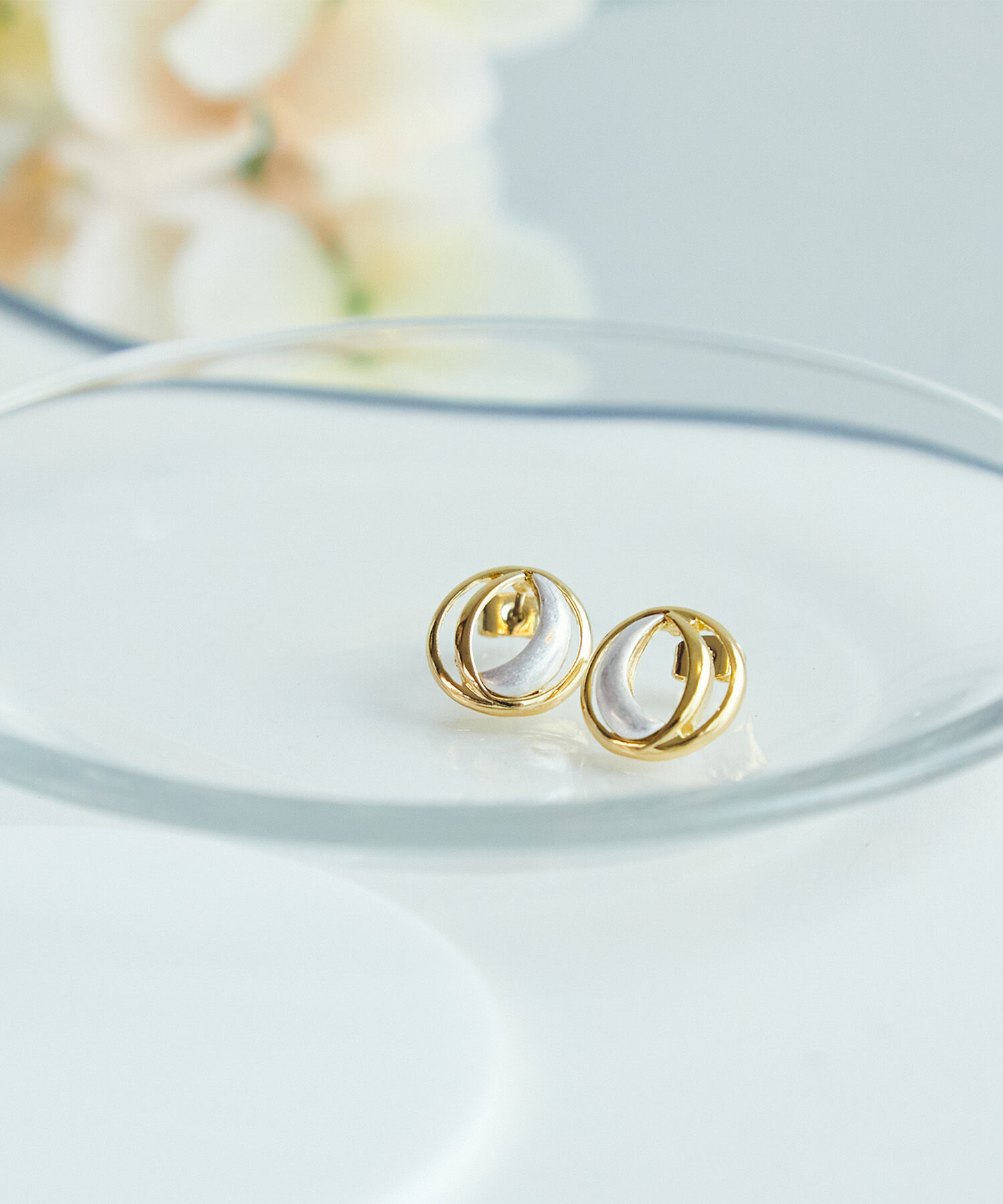 ROPE PICNIC PASSAGE「コンビカラーメタルモチーフピアス」|ピアス|ゴールド(90)