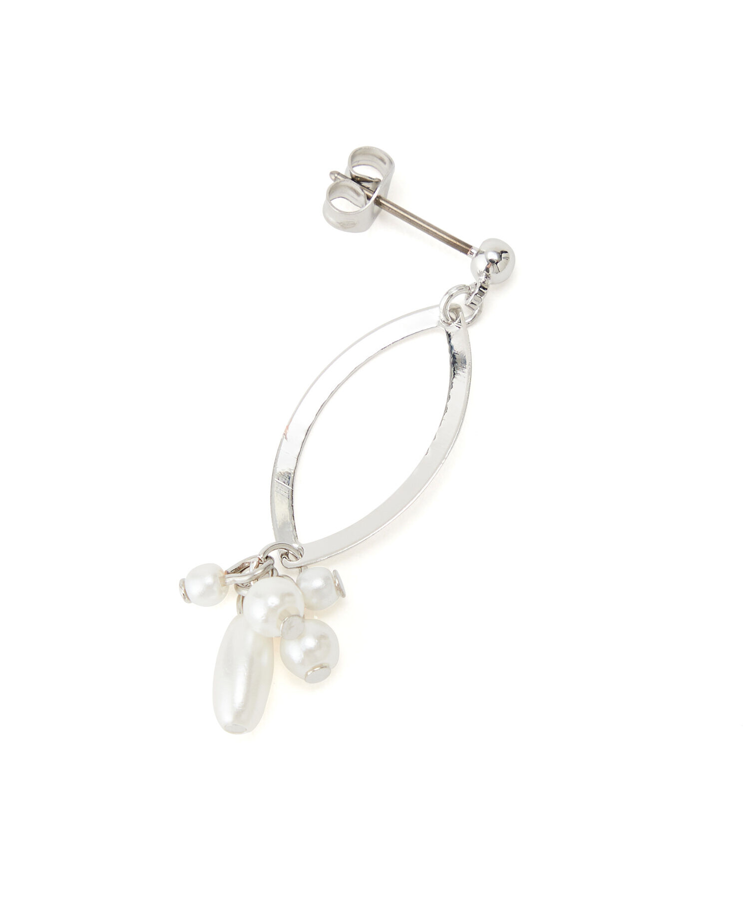 ROPE PICNIC PASSAGE「オーバルメタル&times;パールピアス」|ピアス|