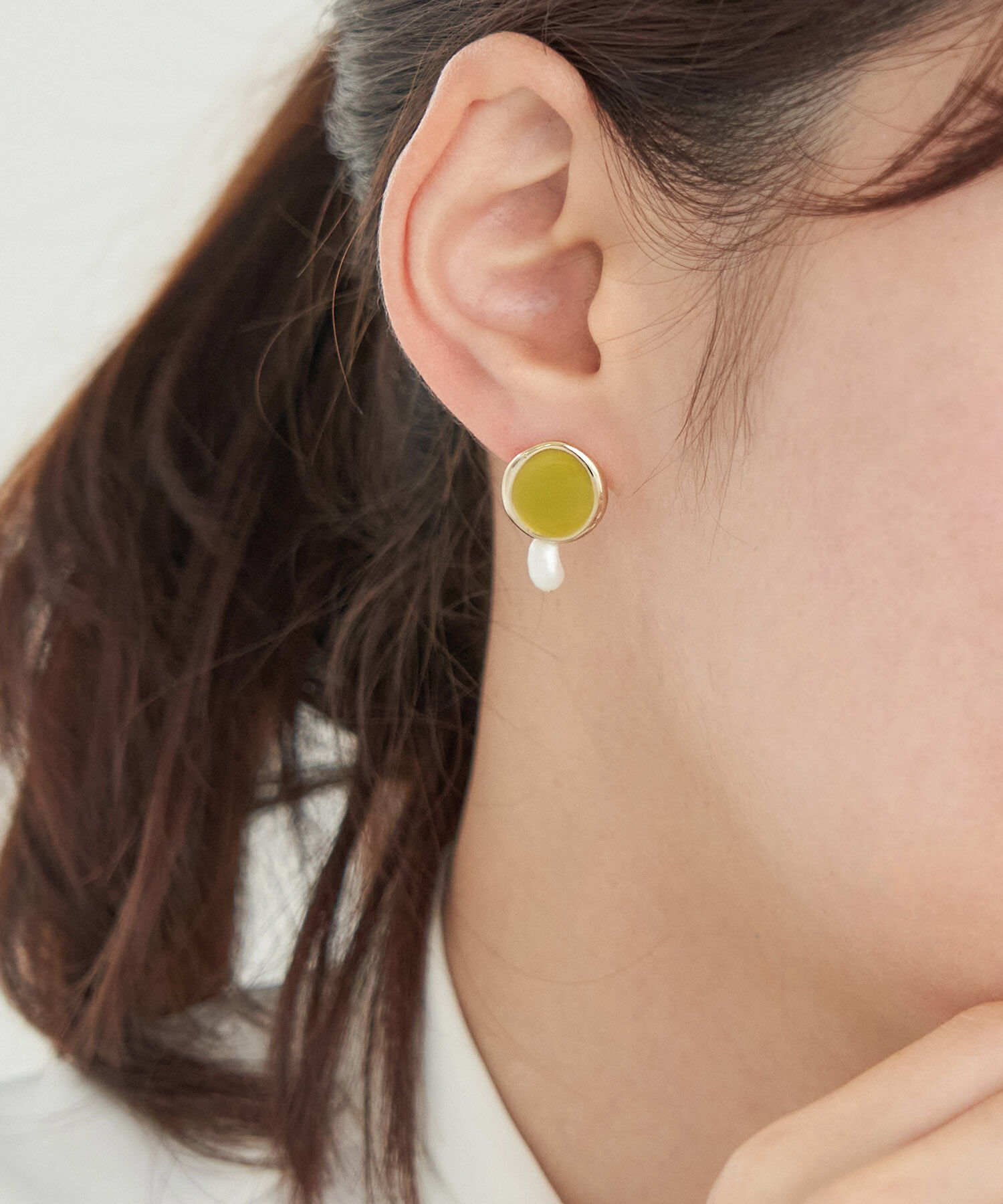 ROPE PICNIC PASSAGE「カラーエポ&times;淡水パールピアス」|ピアス|