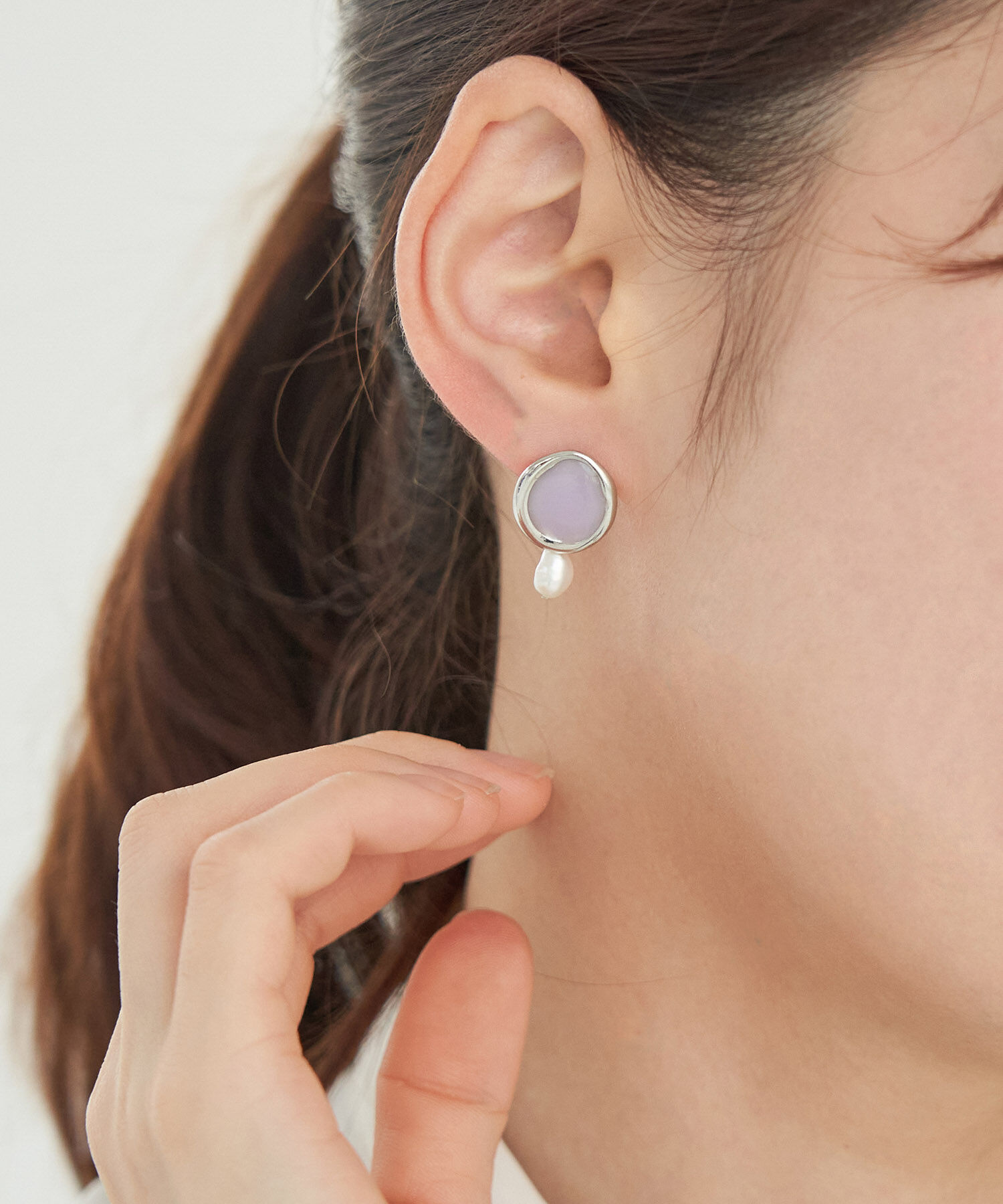 ROPE PICNIC PASSAGE「カラーエポ&times;淡水パールピアス」|ピアス|