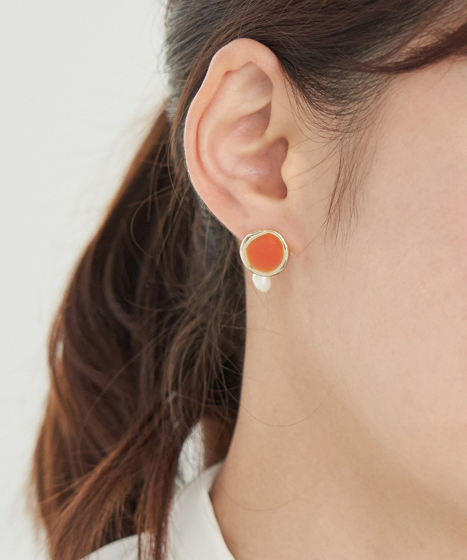 ROPE PICNIC PASSAGE「カラーエポ&times;淡水パールピアス」|ピアス|