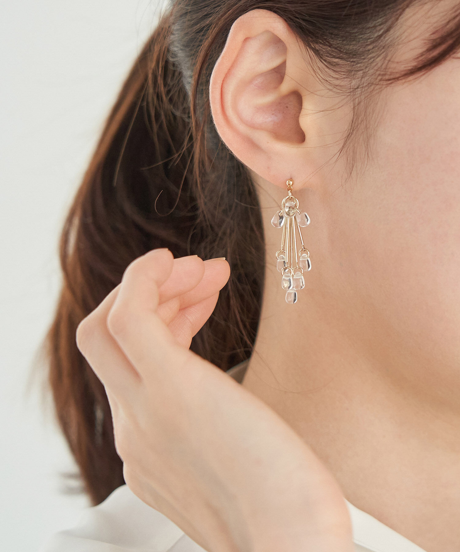 ROPE PICNIC PASSAGE「クリアカラーボリュームピアス」|ピアス|