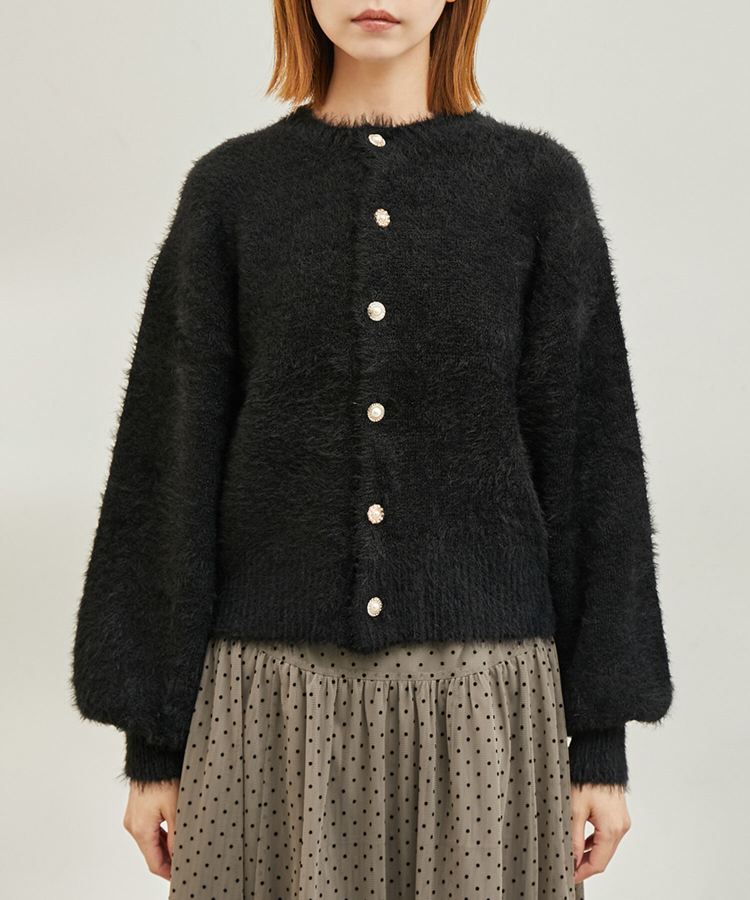 Rope&rsquo;Picnic「【emur/エミュール】シャギービジューカーディガン」|カーディガン|