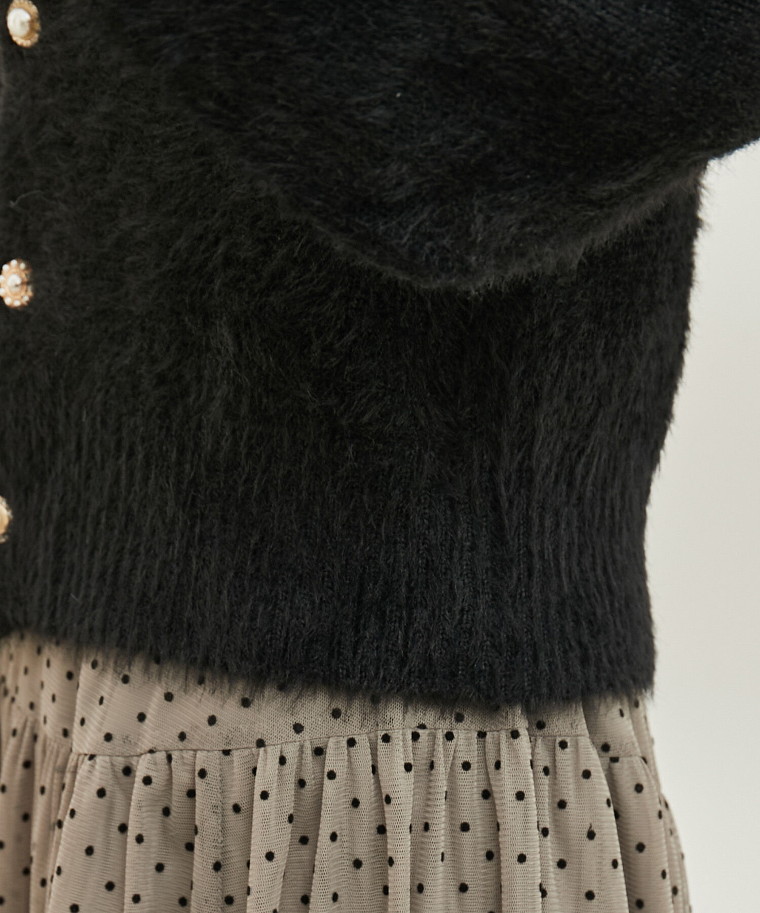 Rope&rsquo;Picnic「【emur/エミュール】シャギービジューカーディガン」|カーディガン|