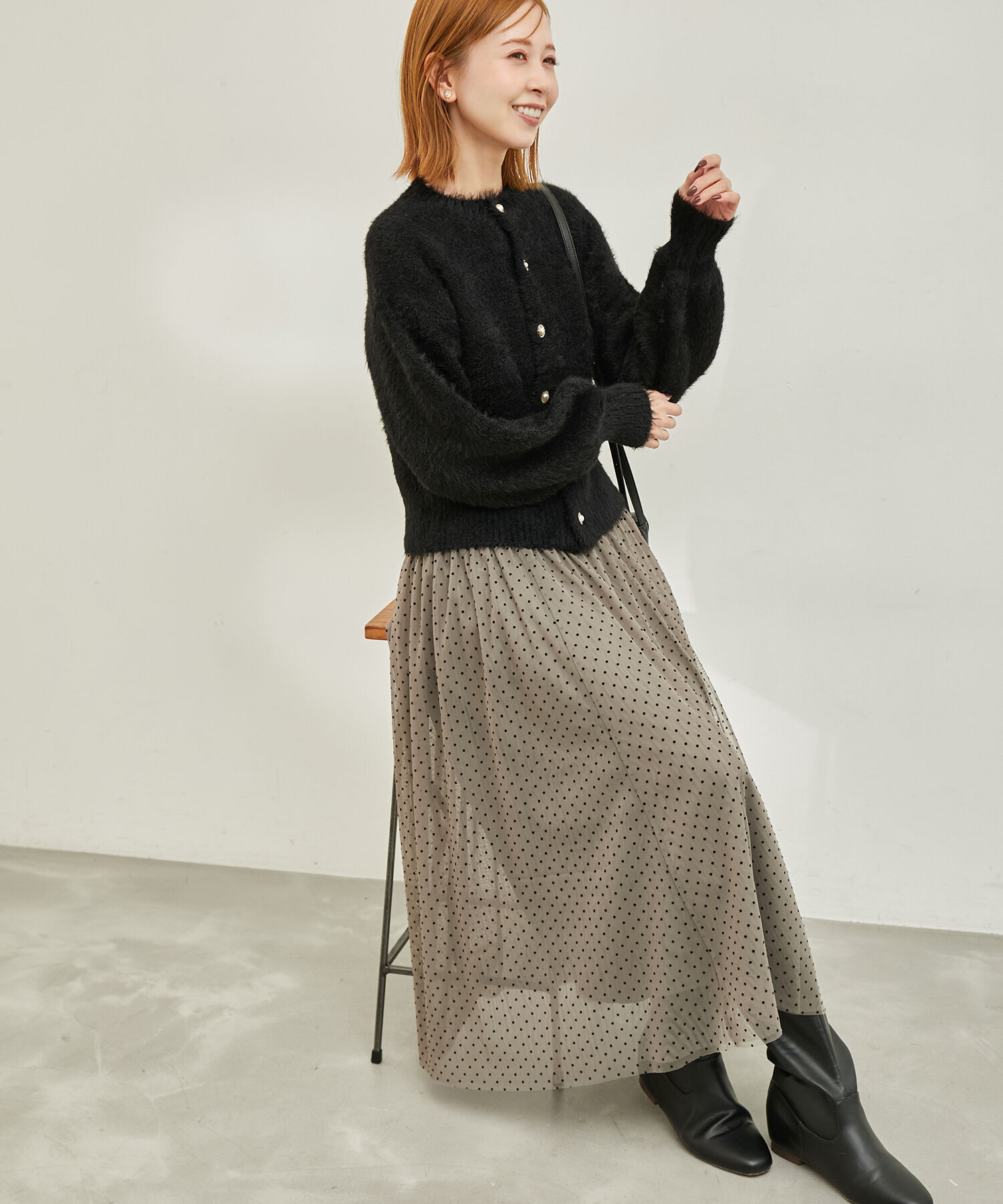 Rope&rsquo;Picnic「【emur/エミュール】シャギービジューカーディガン」|カーディガン|