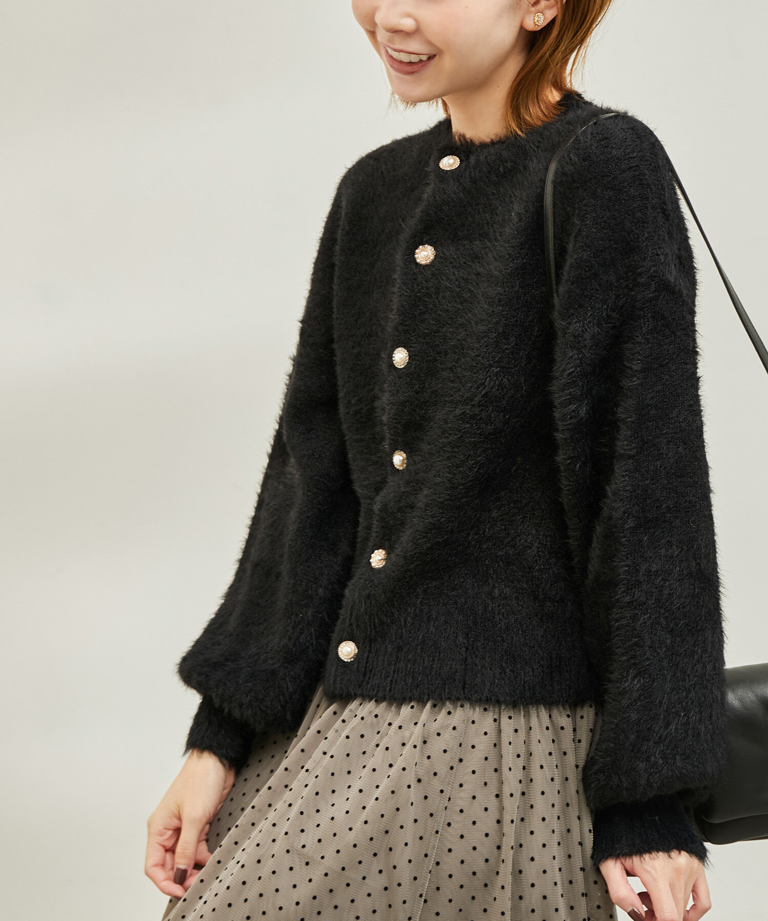 Rope&rsquo;Picnic「【emur/エミュール】シャギービジューカーディガン」|カーディガン|