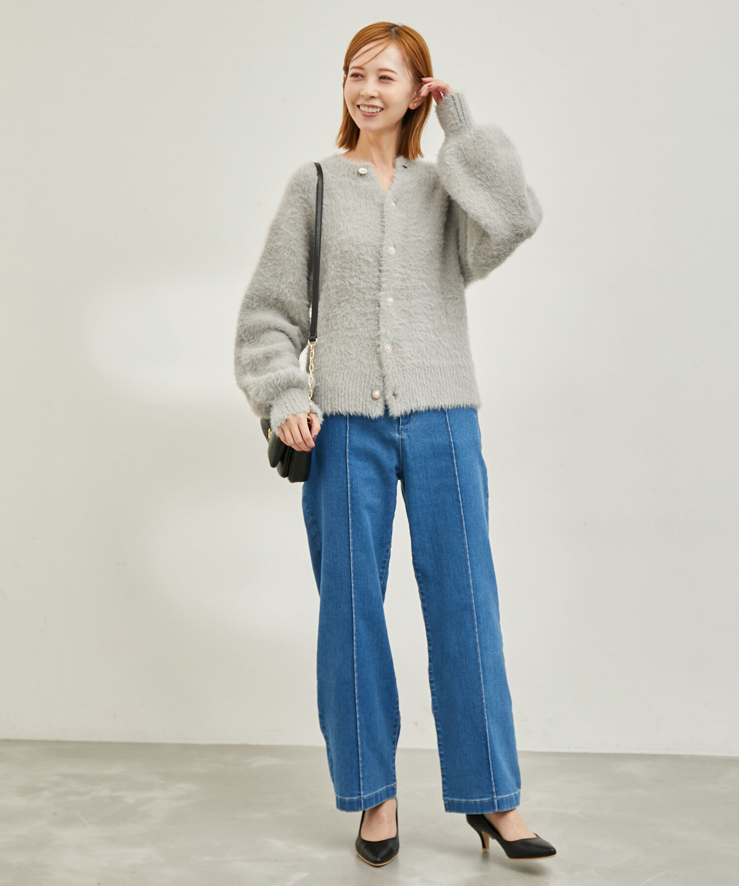 Rope&rsquo;Picnic「【emur/エミュール】シャギービジューカーディガン」|カーディガン|