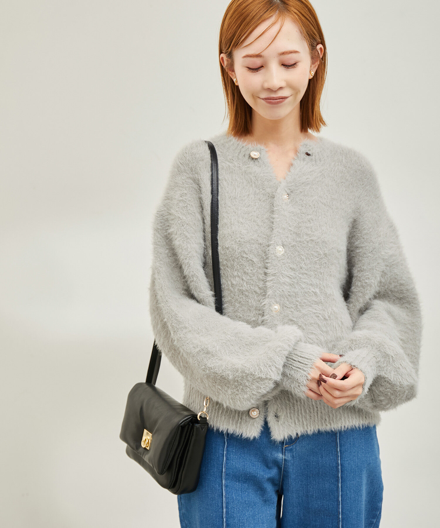 Rope&rsquo;Picnic「【emur/エミュール】シャギービジューカーディガン」|カーディガン|