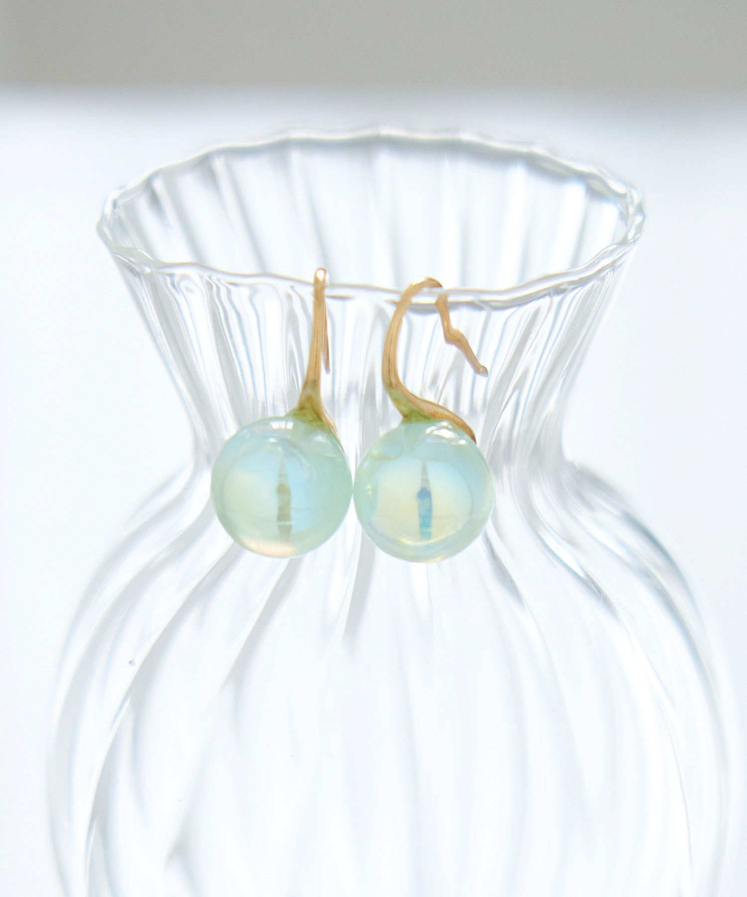 ROPE PICNIC PASSAGE「オーロラパールライクピアス」|ピアス|グリーン系(35)