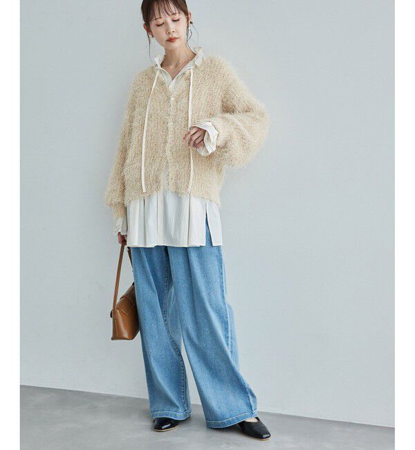 Rope&rsquo;Picnic「ラメフェザーカーディガン」|カーディガン|