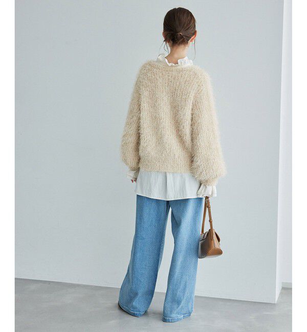 Rope&rsquo;Picnic「ラメフェザーカーディガン」|カーディガン|