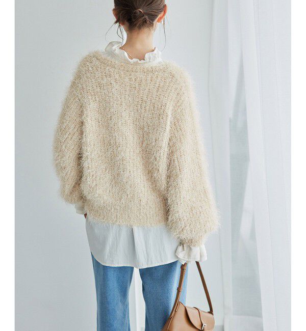 Rope&rsquo;Picnic「ラメフェザーカーディガン」|カーディガン|