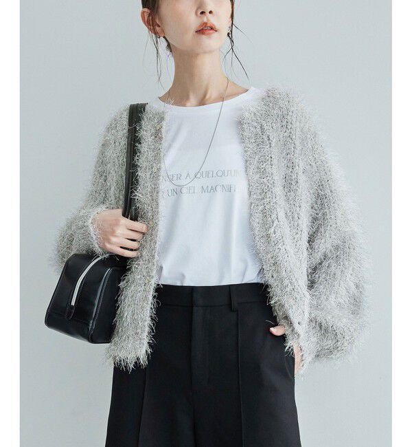 Rope&rsquo;Picnic「ラメフェザーカーディガン」|カーディガン|