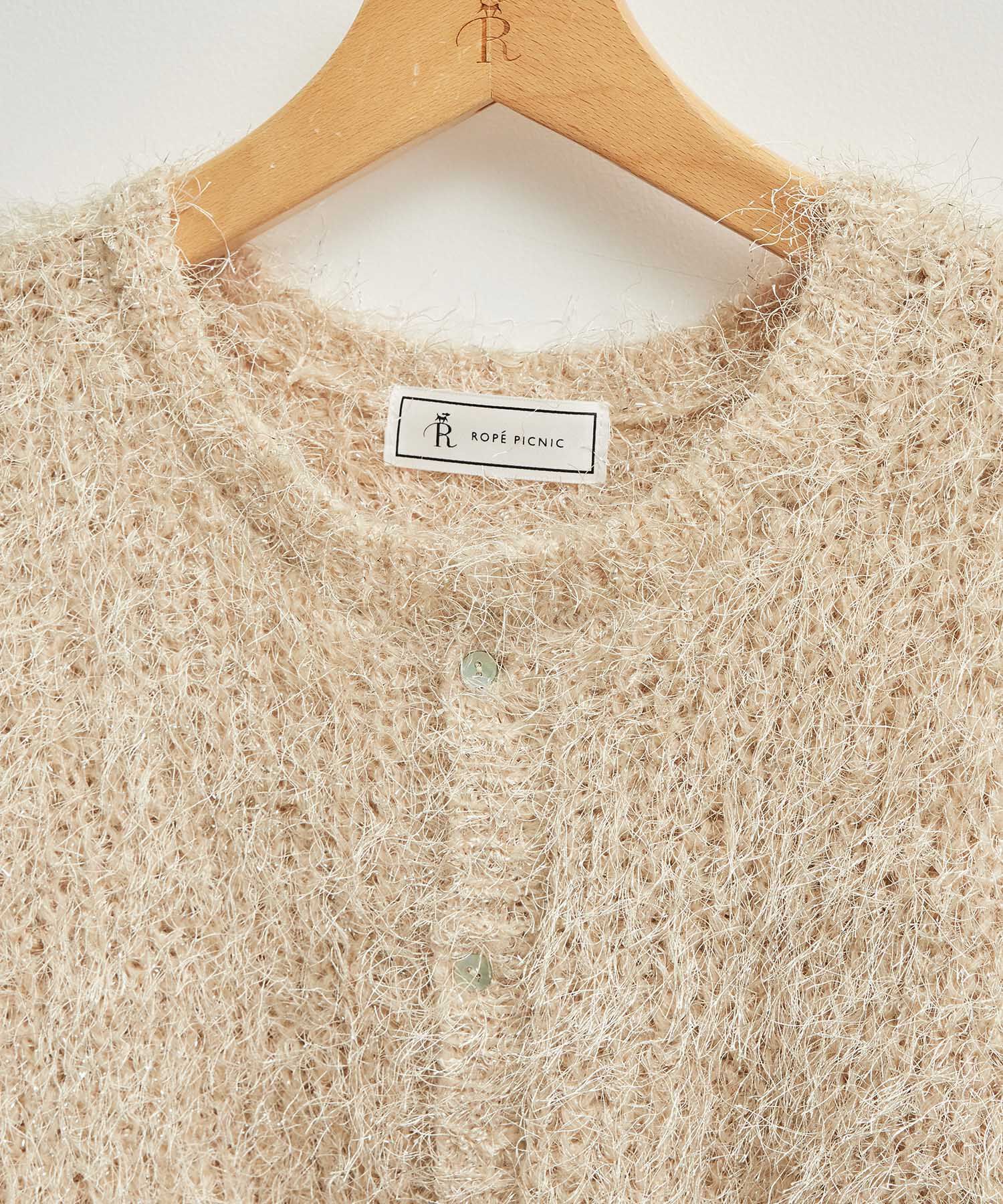 Rope&rsquo;Picnic「ラメフェザーカーディガン」|カーディガン|