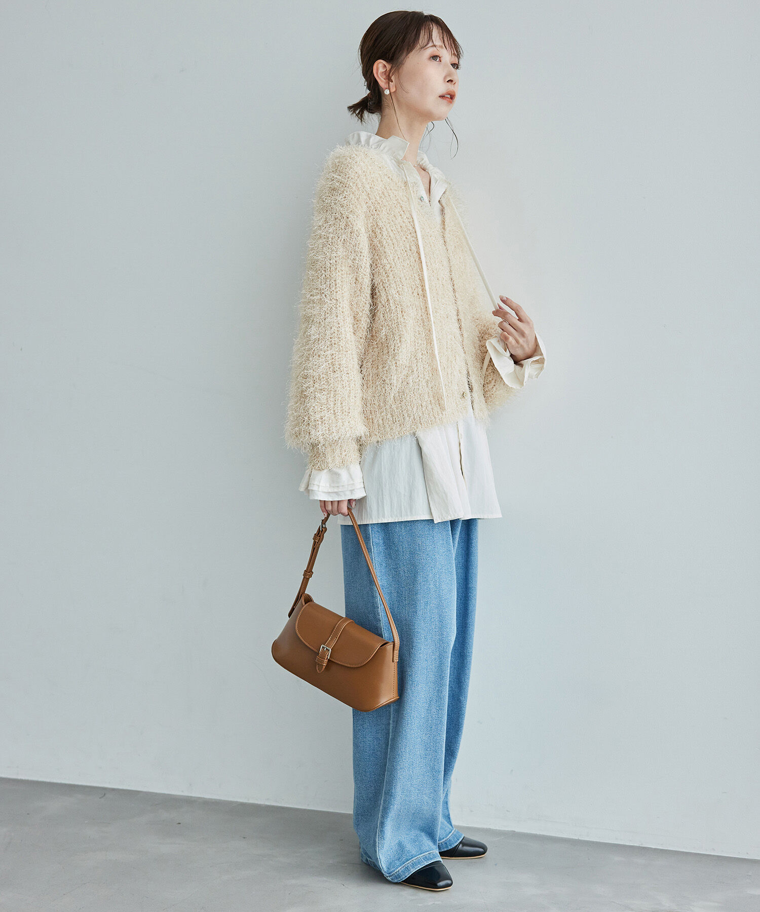 Rope&rsquo;Picnic「ラメフェザーカーディガン」|カーディガン|