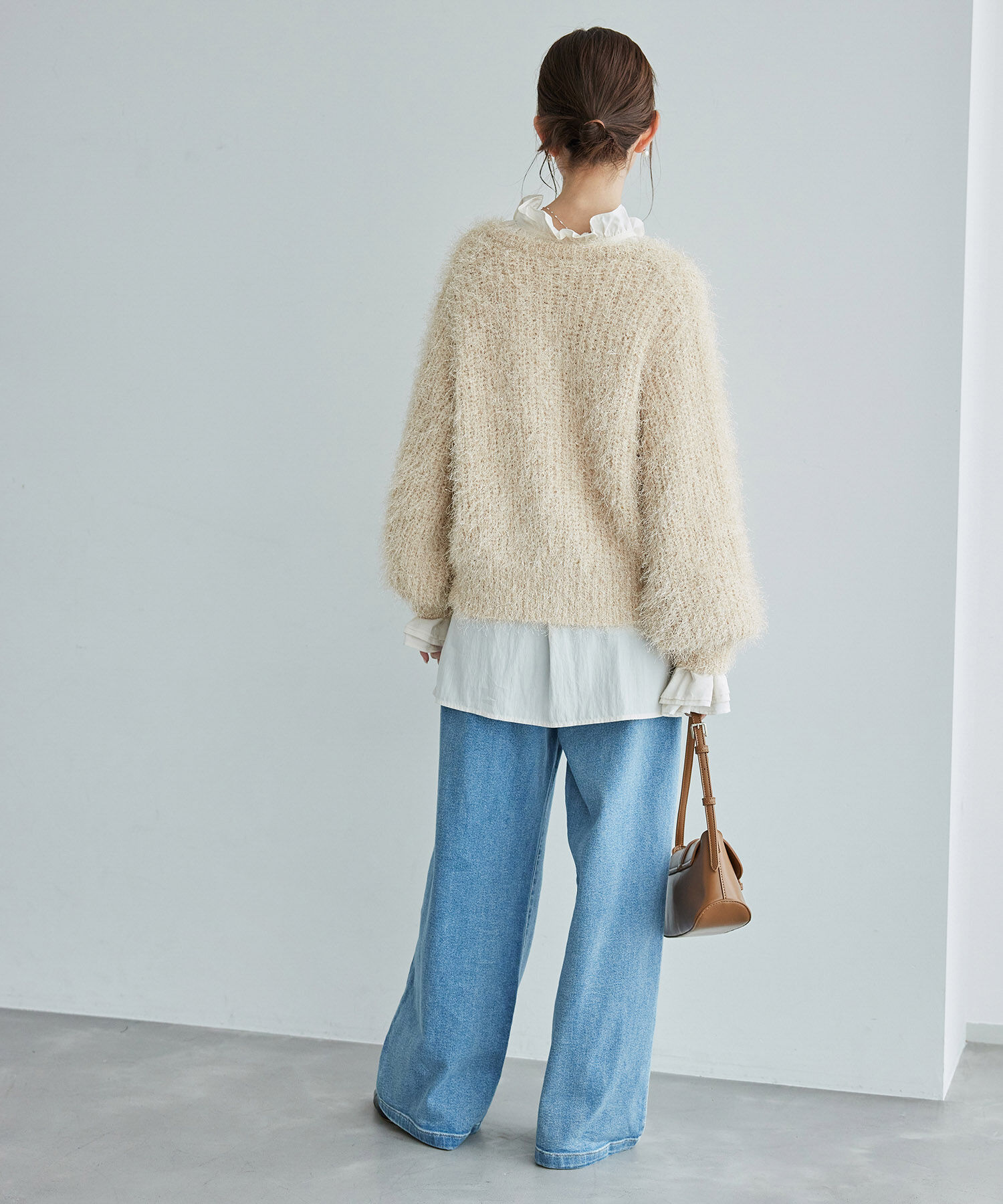 Rope&rsquo;Picnic「ラメフェザーカーディガン」|カーディガン|