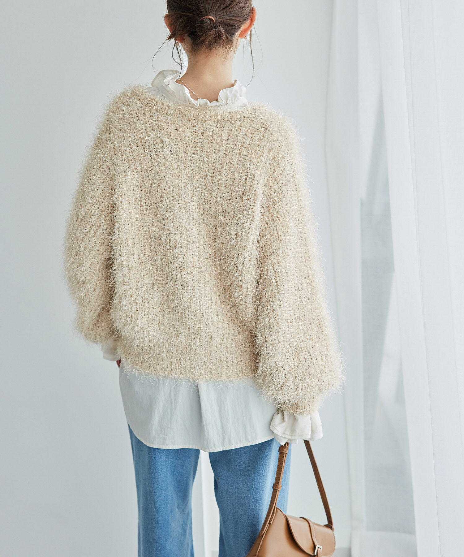 Rope&rsquo;Picnic「ラメフェザーカーディガン」|カーディガン|