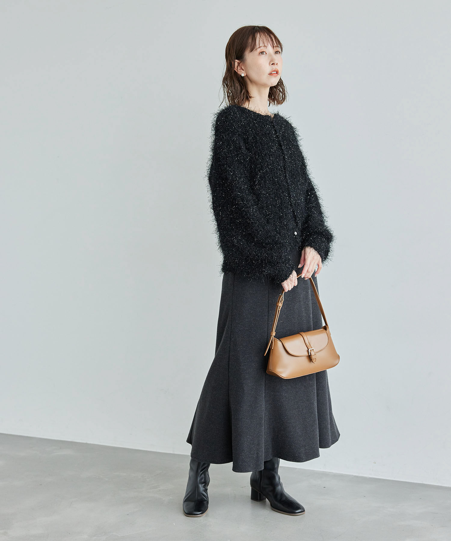 Rope&rsquo;Picnic「ラメフェザーカーディガン」|カーディガン|