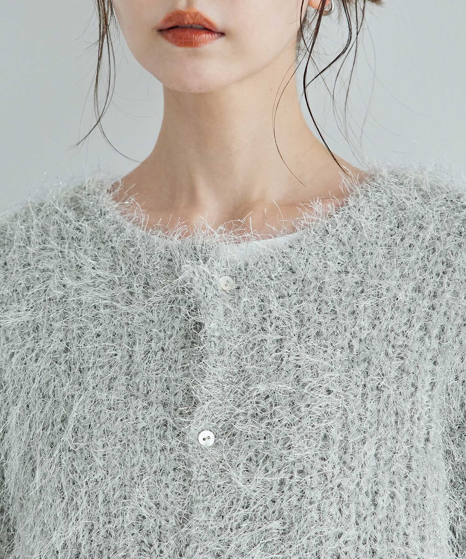 Rope&rsquo;Picnic「ラメフェザーカーディガン」|カーディガン|