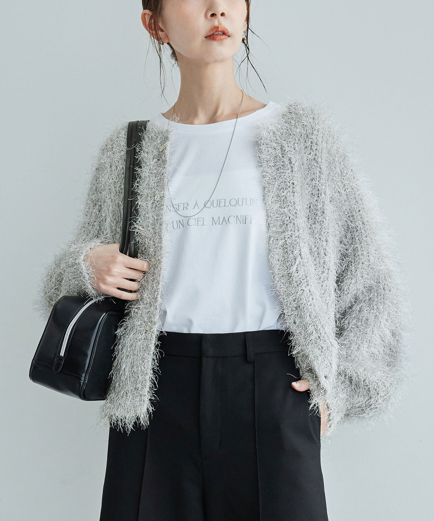 Rope&rsquo;Picnic「ラメフェザーカーディガン」|カーディガン|