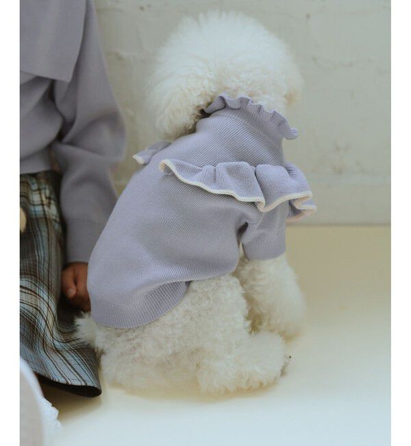 ROPE PICNIC PASSAGE「【DOG】マシュマロフリルニット/リンクコーデ」|その他|