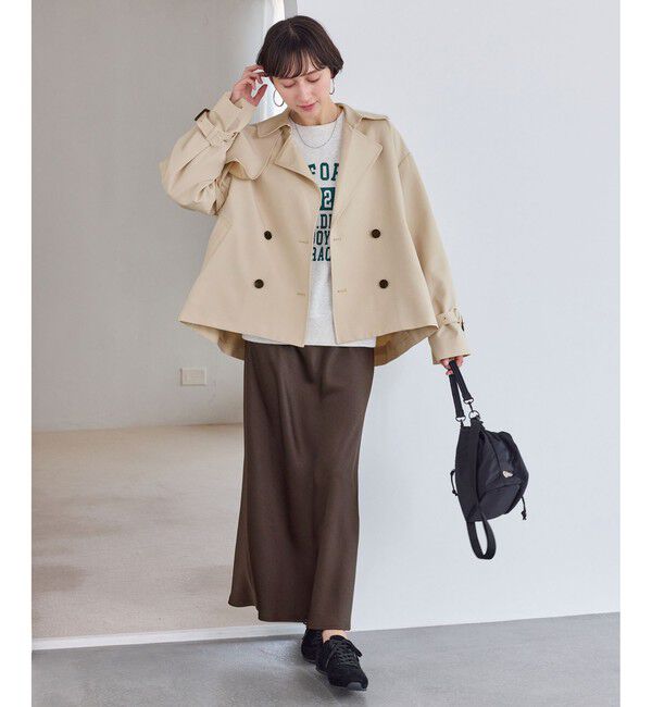 Rope&rsquo;Picnic「細見えバイアスサテンスカート/イージーケア」|スカート|